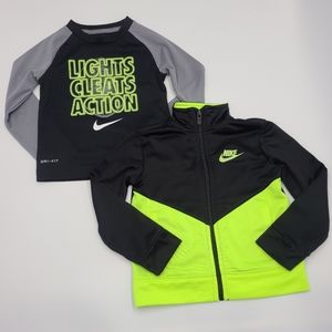 Nike boys' track jacket and tee bundle size 2T